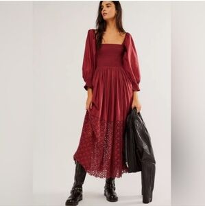 Free People Perfect Storm Maxi Dress in Empress Rock XL